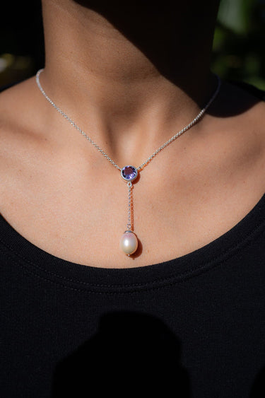 Amethyst and Pearl Necklace